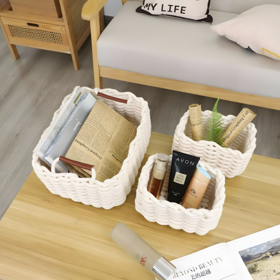 Cotton Basket Set 3 Pcs